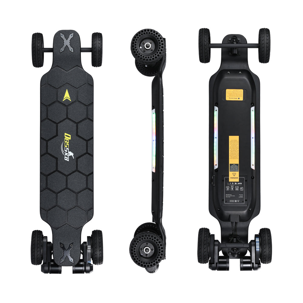 H2X Electric skateboard Belt drive Brushless Motor 3300w , Max speed 40km/h ,Battery Capacity 7500mAh, Max range 18km