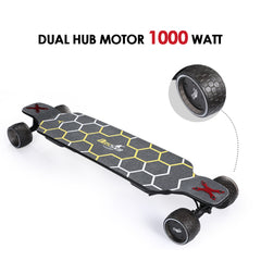 DBSSK8 H2B-02 MAX Dual Hub Motor 1000W 25MPH and 105mm Wheel for Adults, Urban Transportation Hack