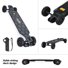 H2X Electric skateboard Belt drive Brushless Motor 3300w , Max speed 40km/h ,Battery Capacity 7500mAh, Max range 18km